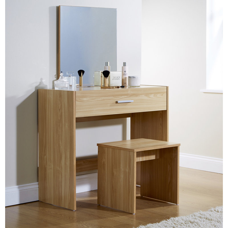 Buckland Dressing Table with Mirror, Oak