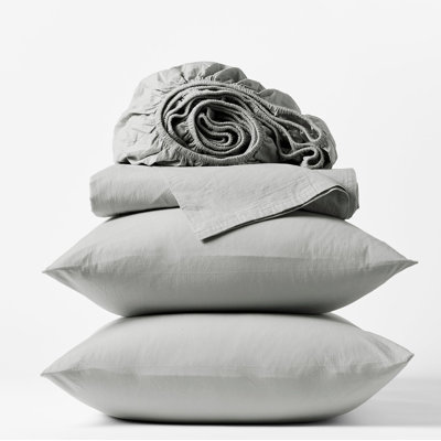 Organic Crinkled Percale Sheet Set