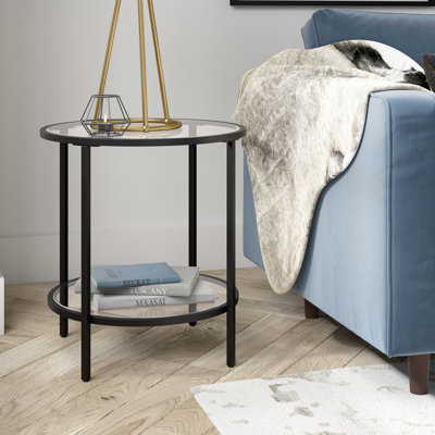 Willa Arlo Interiors Edlin Glass Top End Table & Reviews | Wayfair