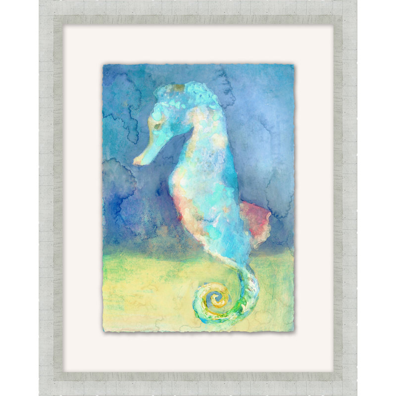 Hippocampe 2 - Peinture encadrée sur papier