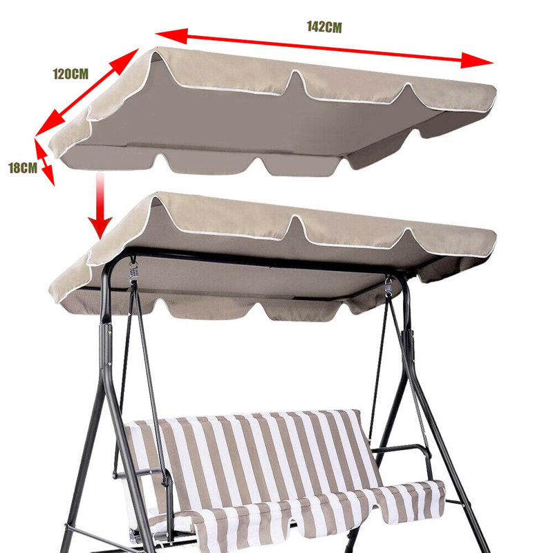 Outdoor Patio Swing Chair Canopy Replacement, Beige