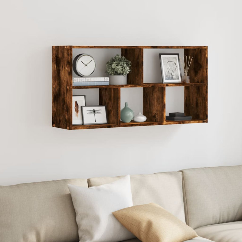 Annmary Floating Shelf, Smoked Oak