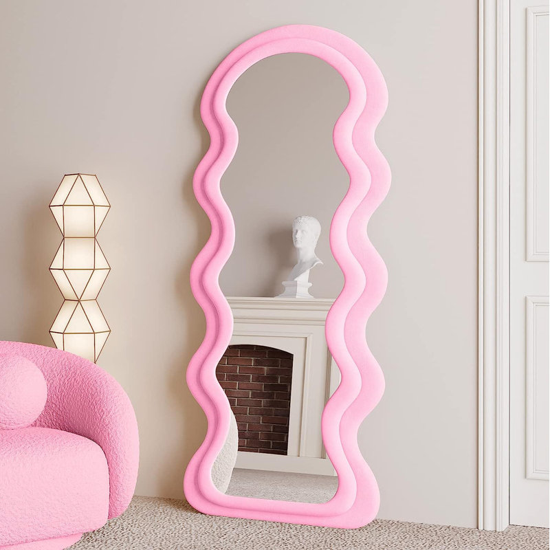Amon Takengon Wavy Mirror, Pink