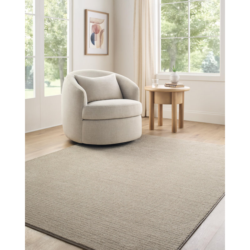 Tapis tissé à la machine Diara, Rectangle 6 pi 7 po x 9 pi, Gruau