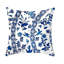 Ensemble de 4 housses de coussin bleu et blanc à motif géométrique, sans insertions
