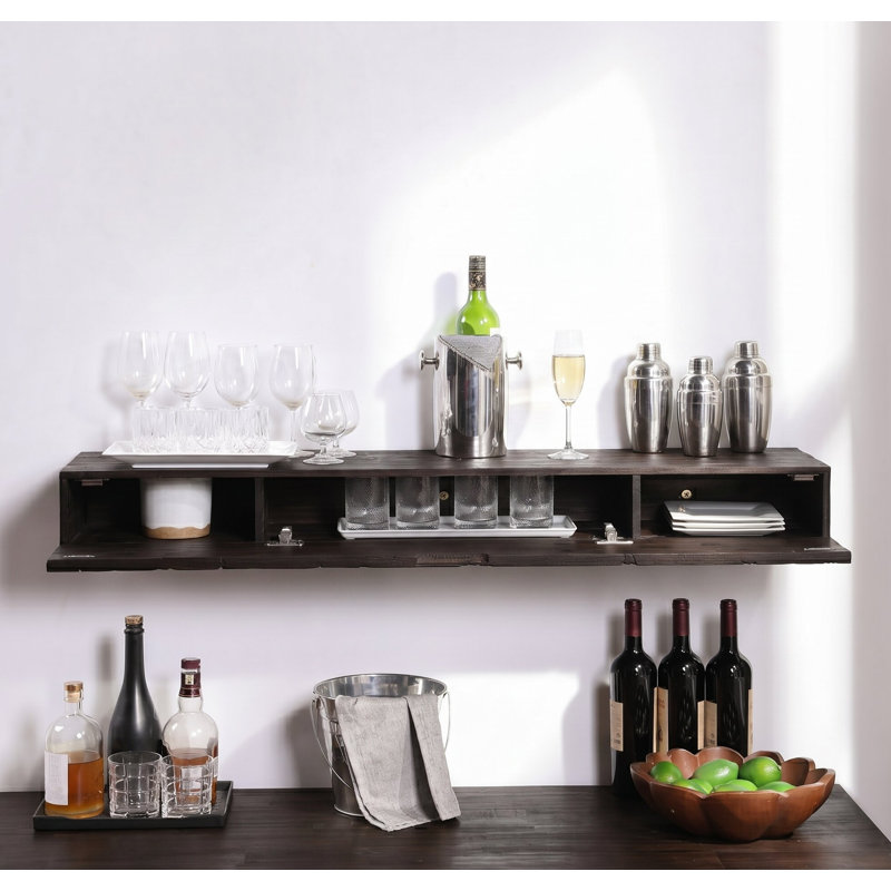 Conna 3 Piece Acacia Floating Shelf