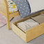 Structure de lit plateforme simple avec 2 tiroirs de rangement, lit en rotin pour enfants avec tête et pied de lit, blanc-133232039-133232040