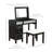 Dangeras Multi Drawer Mirrored Accent Vanity Set with Cushioned Stool-559735621