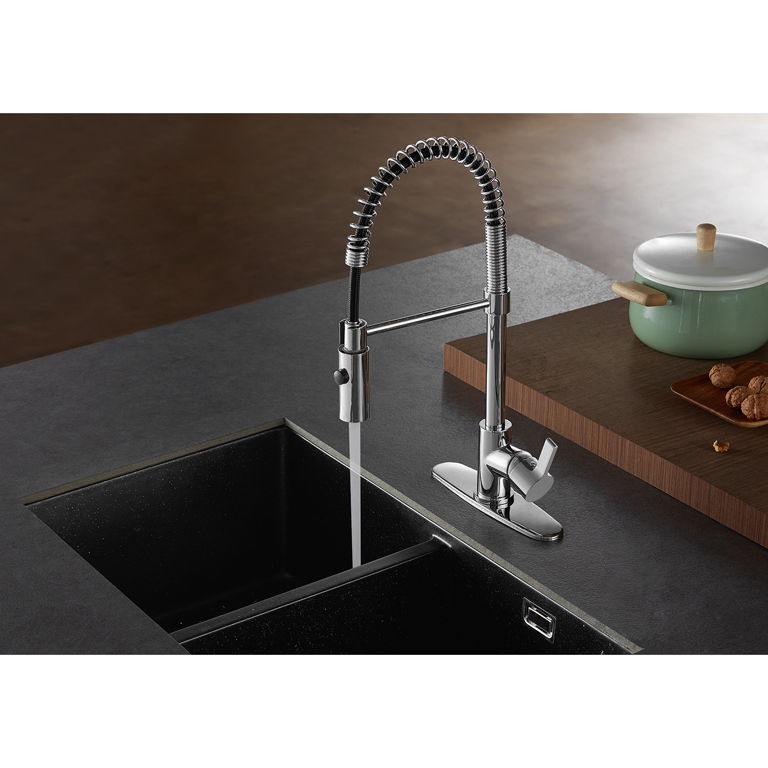 Kingston Brass Continental Pre-Rinse Faucet, Polished Chrome