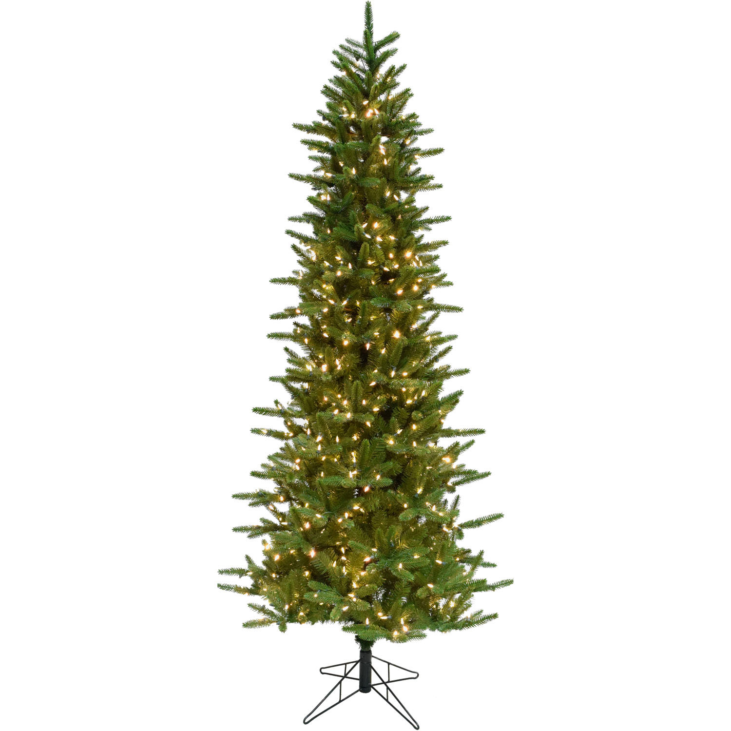 Fraser Hill Farm Prelit Carmel Pine Slim Artificial Christmas Tree
