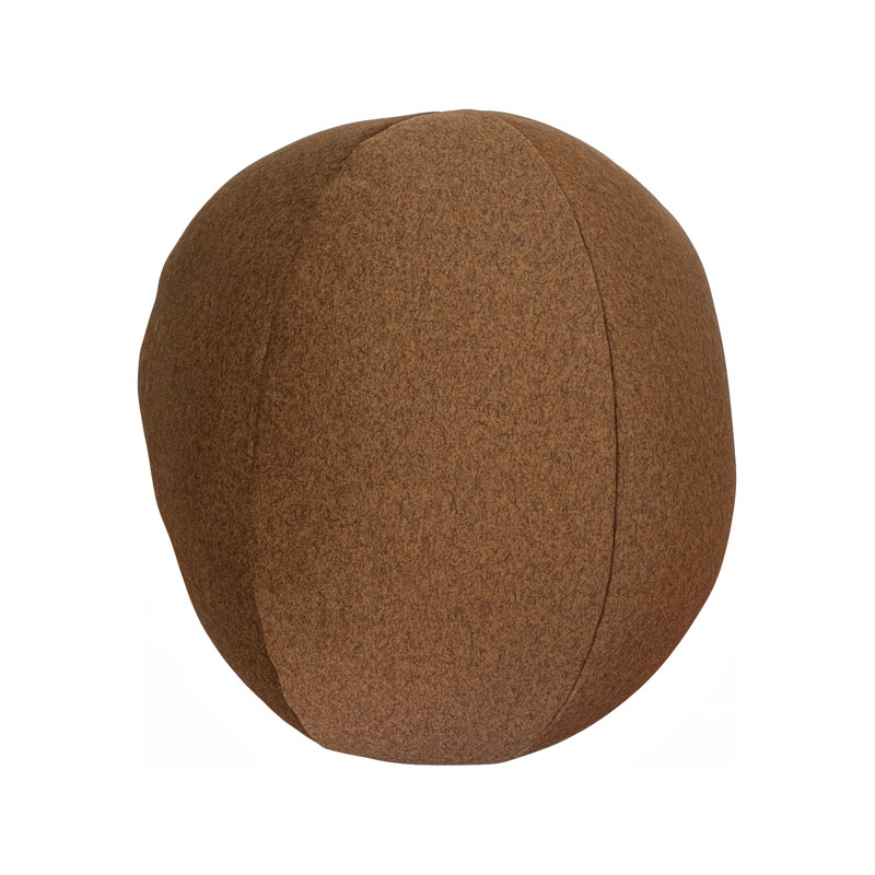 Oreiller rond brun Qiviut, Brun