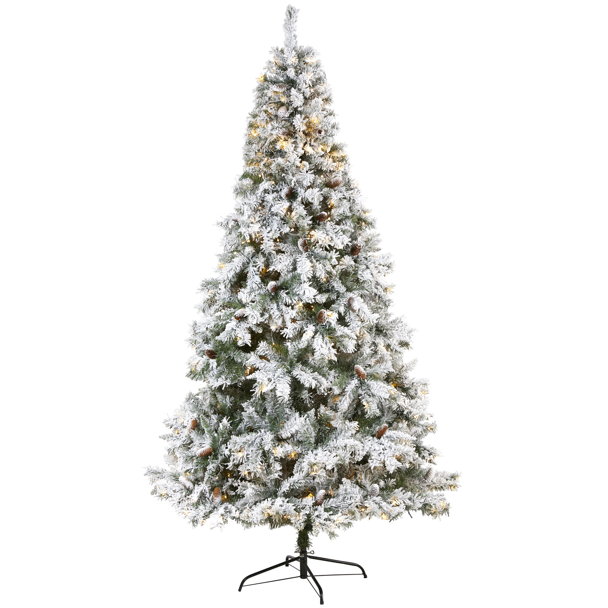 Lighted Artificial Pine Christmas Tree, 8' H