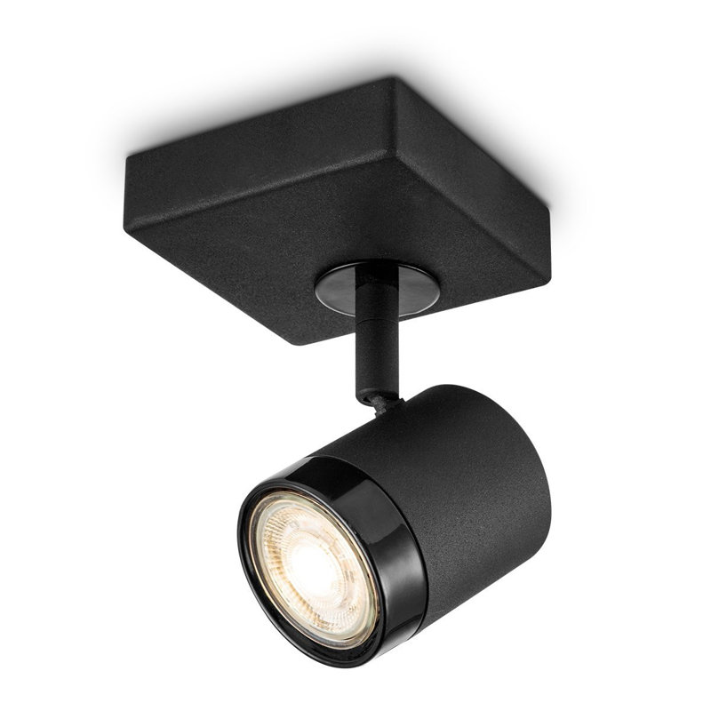Aperture LED Spotlight, Sand/Glossy Black