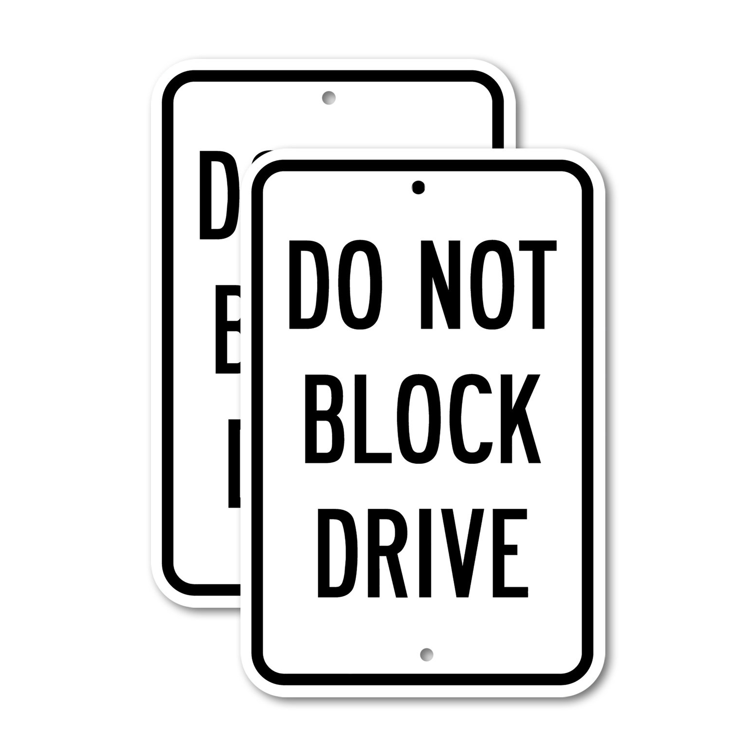 Metall-Warnschild 'Do Not Block Drive-Thru' | 20,3 X 30,5 Cm | Für Geschäft & Zuhause | Mit Bohrungen