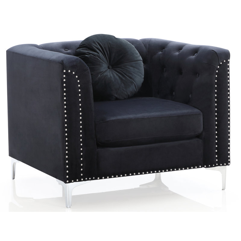 Fauteuil contemporain incliné, Noir