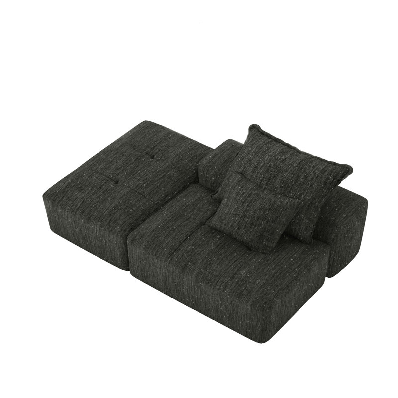 Canapé modulaire surdimensionné Modern, Noir