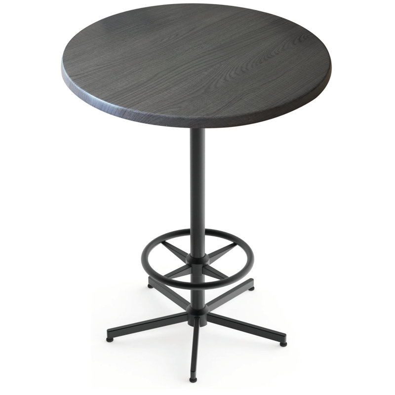 42" Tall, Indoor/Outdoor Table, Charcoal, 36" L x 36" W