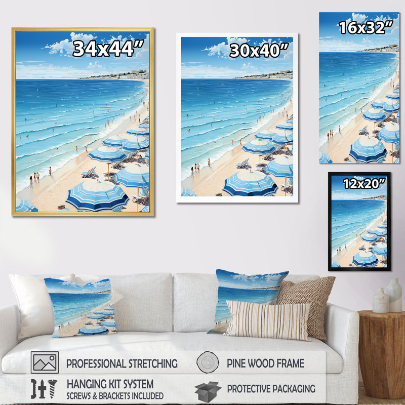 «French Coast Cannes Harmony», reproduction sur toile, Toile tendue, H 20 po x l 12 po x P 1 po