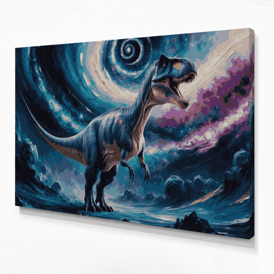 «Dinosaur Supersaurus», art mural sur toile grise