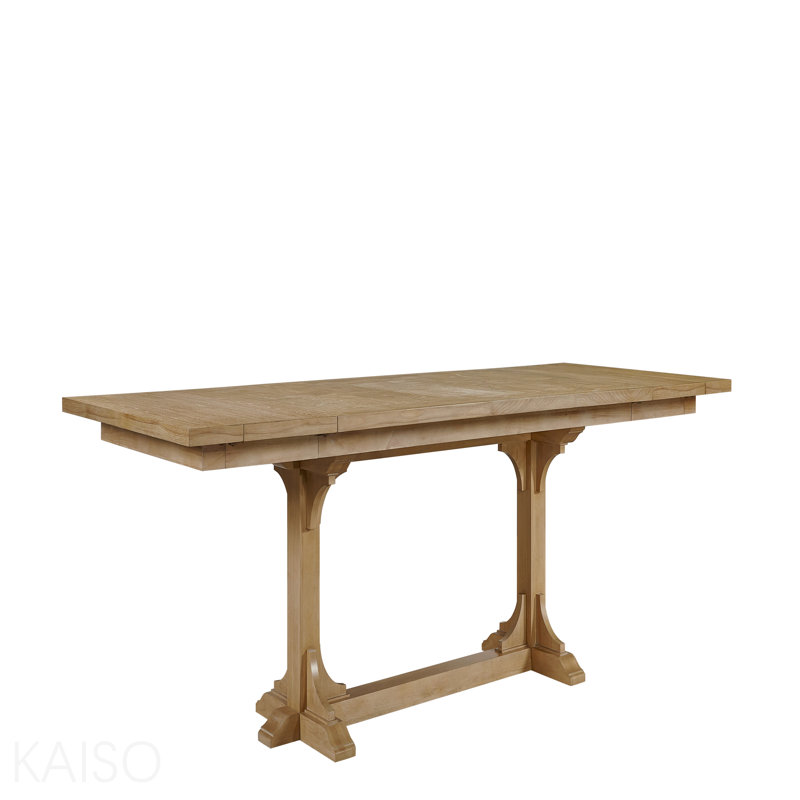 Table à tréteaux à hauteur de comptoir, Beige