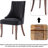 Belice Upholstered Linen Channel Tufted Dining Chair (set of 2)-1224170060
