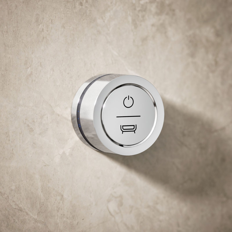DTV Mode Deck-Mount Bath Filler Digital Interface, Polished Chrome, Wall-Mount