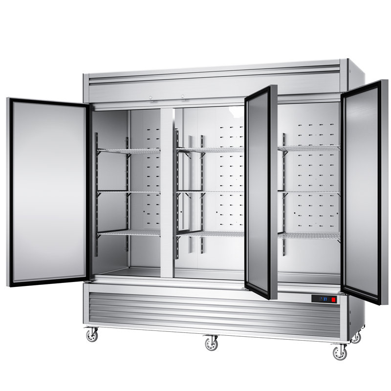 Réfrigérateur commercial à porte en acier inoxydable avec éclairage DEL Coolake