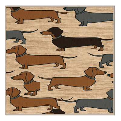 Washable Dachshund Dogs Area Rug