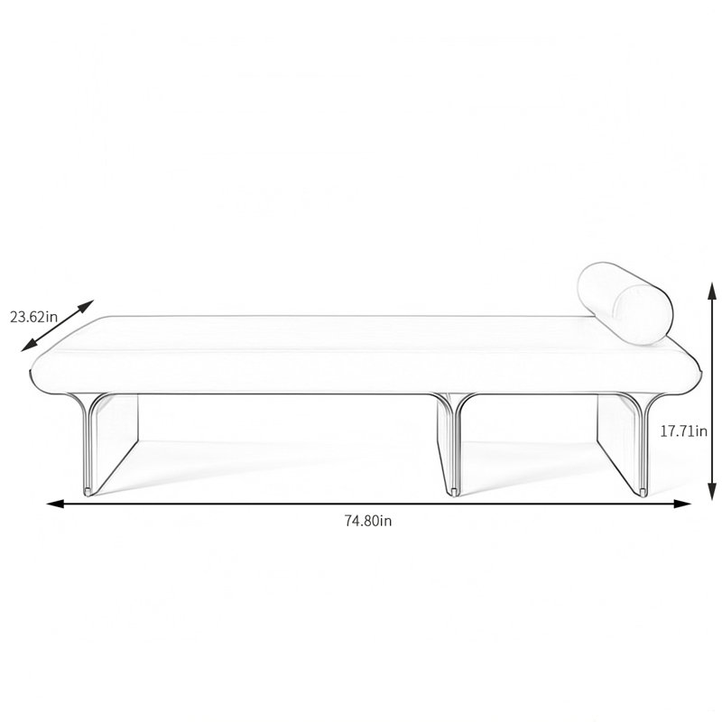 Pagas Microfiber Leather Upholstered Bench