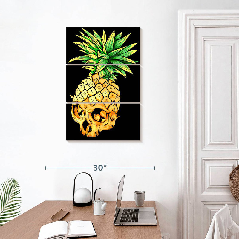 Kerner Pineapple Skull, 32" H x 20" W