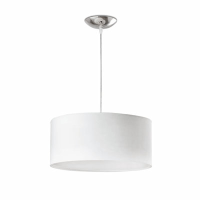 Purcell 2 - Light Silver Drum Pendant