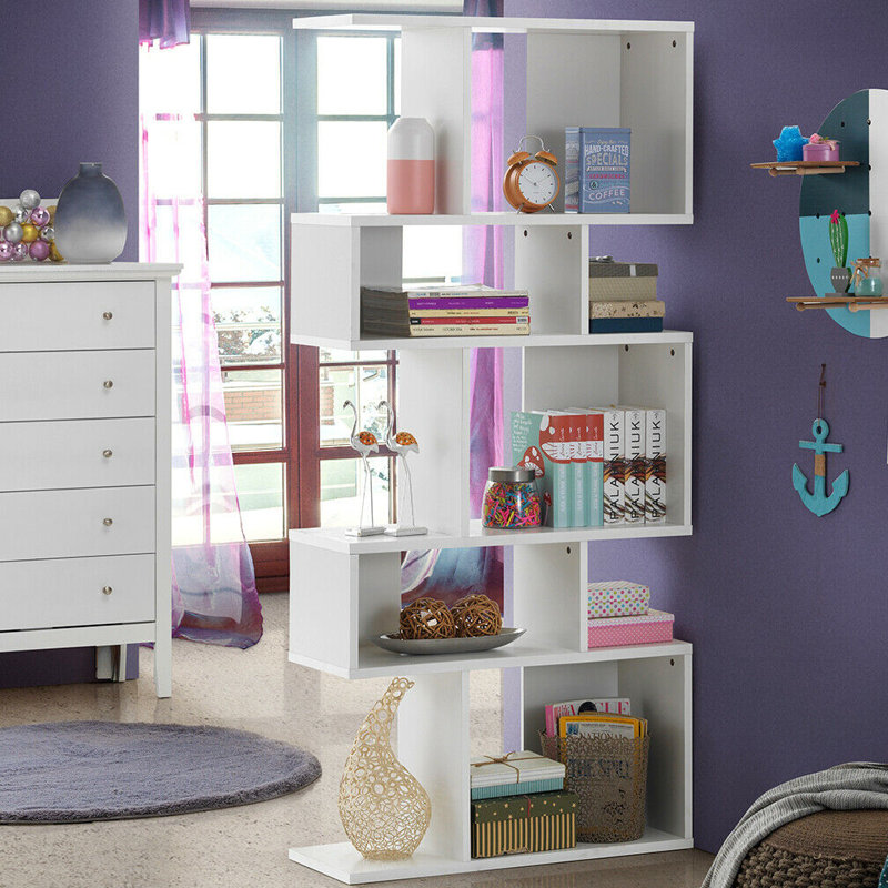 Fonseca Geometric Bookcase, White
