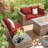 Outdoor 4" Thick Replacement Cushion Set Seat/Back Cushion (Set Of 3 Seats , 3 Backs , 2 Short Backs)-1775352334