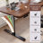 Nut-Brown Rectangular Hight adjustable Solid Wood desk-108201921