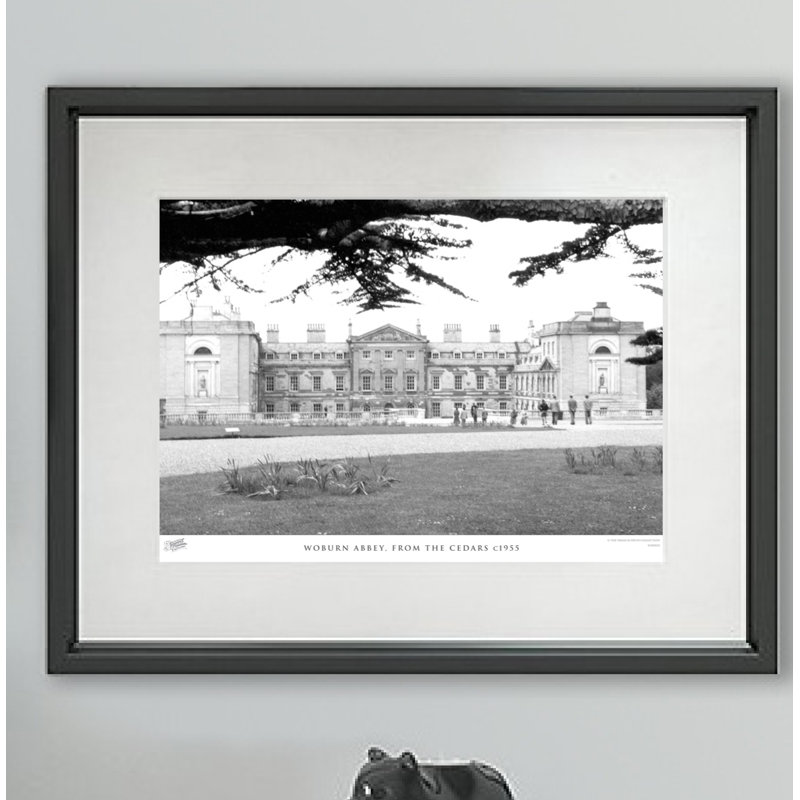 Woburn Abbey, From The Cedars C1955 - Single Picture Frame Print, 28cm H X 36cm W x 2cm D