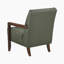 Fauteuil d'appoint moderne Mid-Century de 26 po de Velsen avec cuir fleur, accoudoirs en bois massif et ressorts ensachés en mousse haute densité-152691828