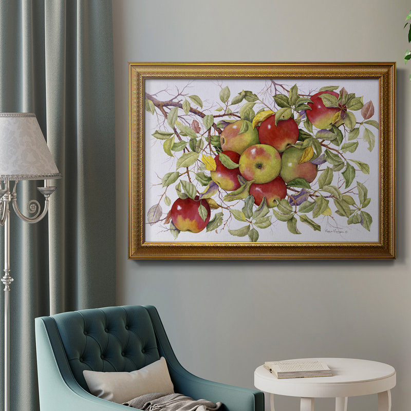 Pommes - peinture sur toile encadrée, H 16 po x l 20 po x P 2,5 po