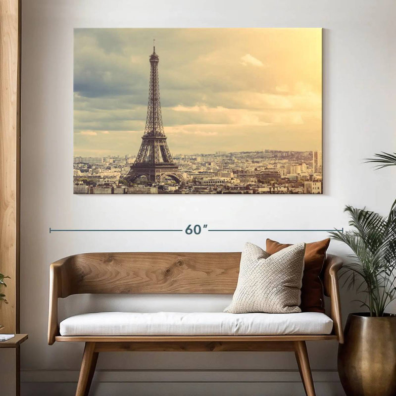 Ravi Sepia Eiffel Tower Paris, 34" H x 51" W