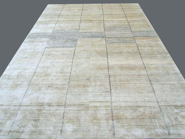 Rumi Silk Coconut Area Rug, Rectangle 7'9" x 10'9"