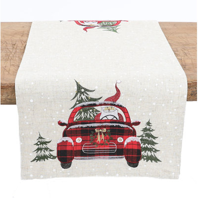 Chemin de table de père noël sur la table de voiture Imler
