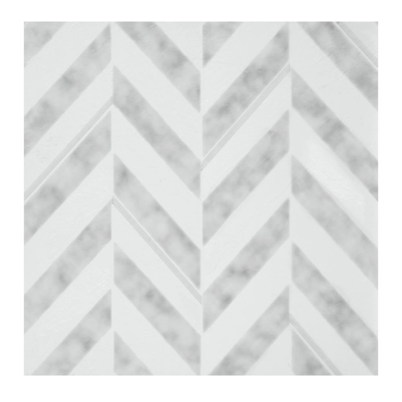 Carreau de sol en vinyle auto-adhésif simple 12 po x 12 po - Chevron gris - 20 carreaux - 20 pieds carrés