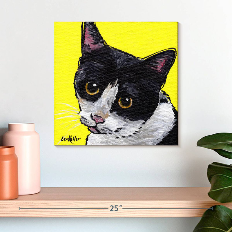 Cat Tuxedo, 16" H x 16" W