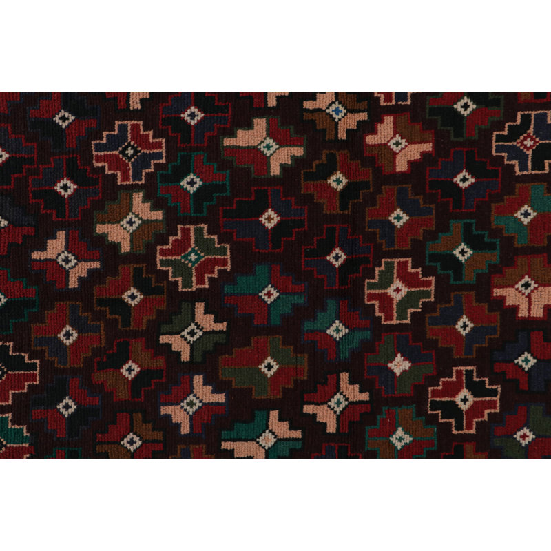 Hand Knotted Wool Area Rug in Brown