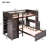 Twin Loft Bed With Desk And Shelves - . Maximize Study Space. Solid Wood Construction For Quality Book Storage Keep Your Books Neatly-1510606304-1510606307
