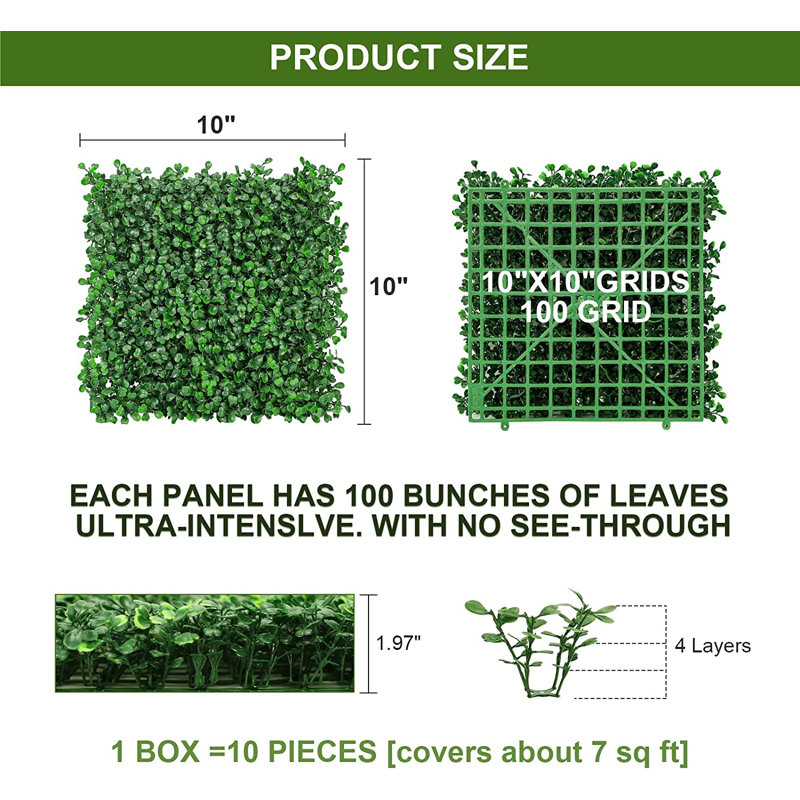 10" Artificial Boxwood Grass