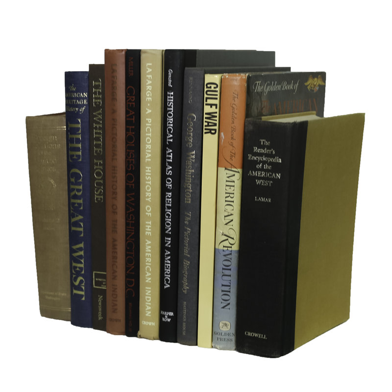 Livres décoratifs - Ensemble de livres rétro surdimensionnés de l'histoire américaine - 1 pied de livres