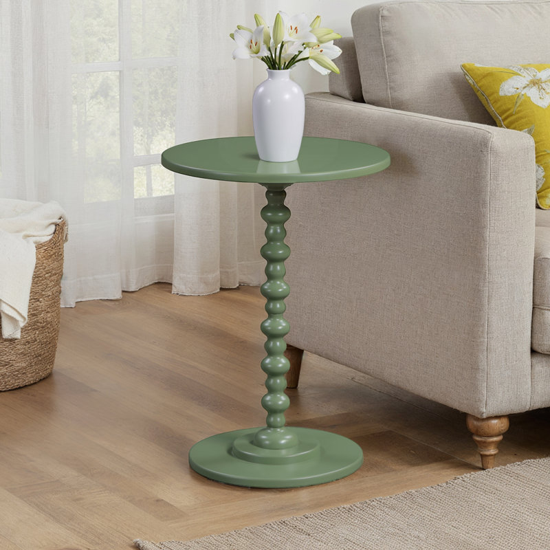 Pettegrow Spindle End Table, Dark Sage Green