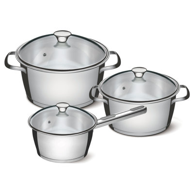 6 - Piece Stainless Steel Cookware Set