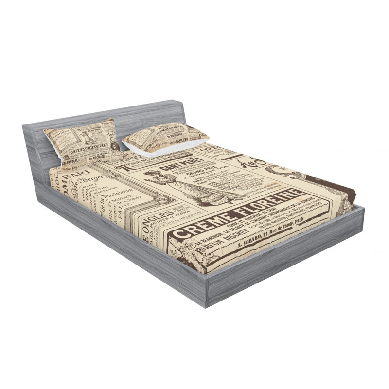 Microfiber Sheet Set, Queen Sheet Set with Fitted Sheet