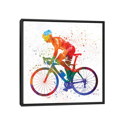«Woman Triathlon Cycling 01» par Paul Rommer - impression sur toile tendue